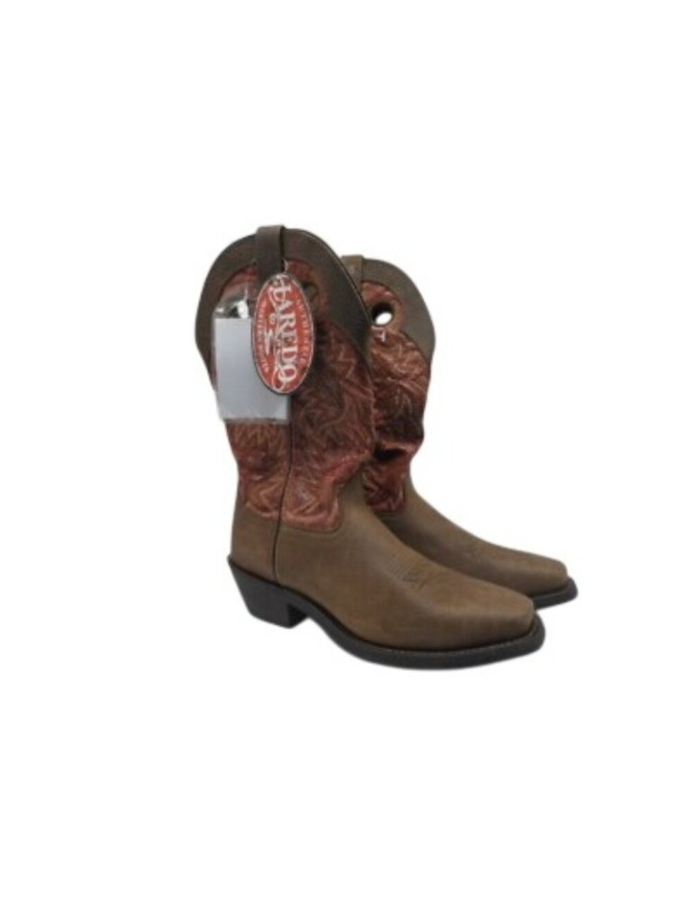 Laredo Men's 12" Pull On Western Cowboy Work Boot W0002722B Brown/Light Red 9M